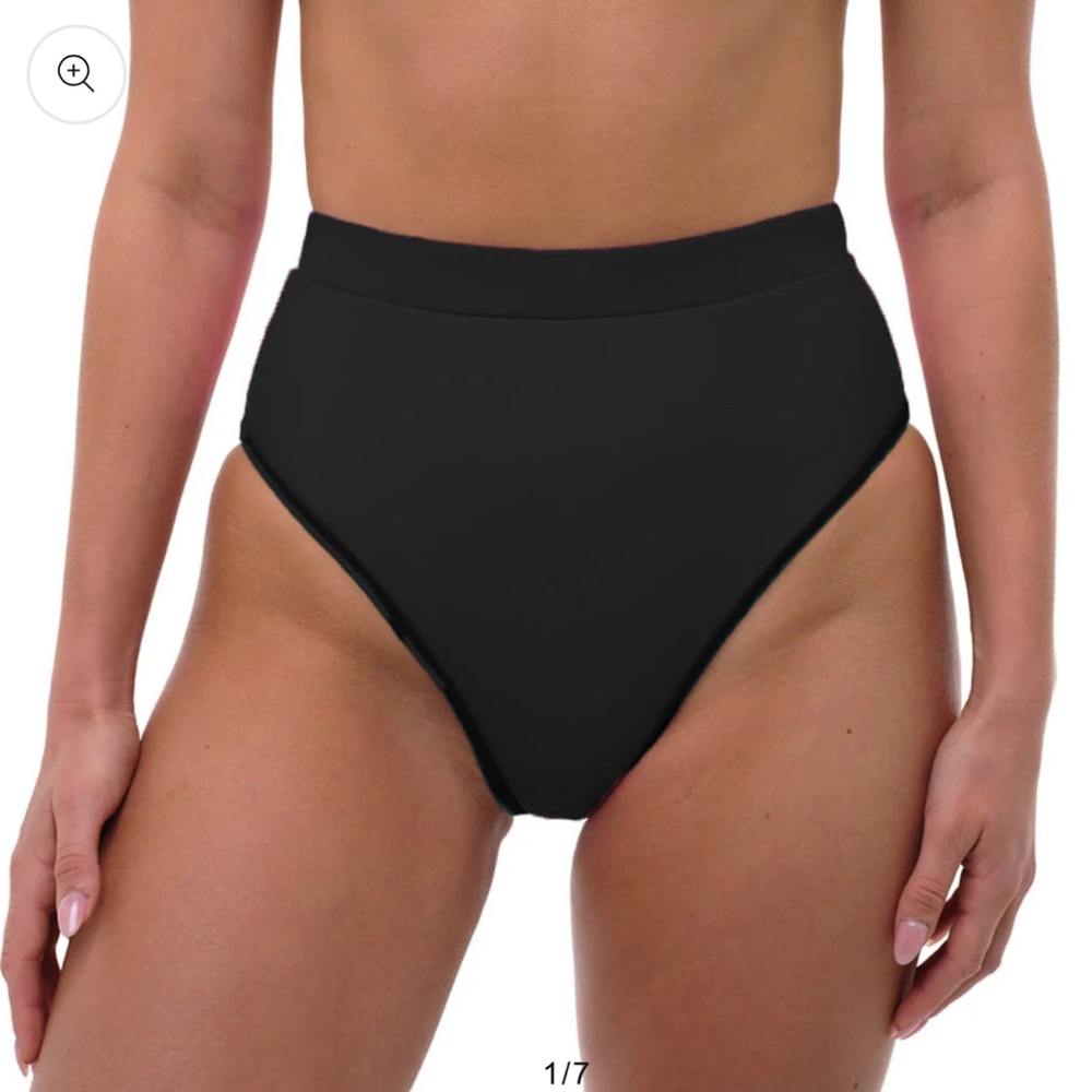 93 Play Street High-Waisted Molly Black Bikini Bottom NWOT